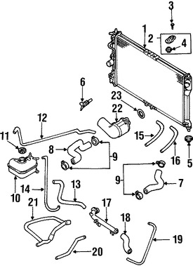 Foto de Manguera de Refrigerante del Radiador Original para Daewoo Lanos 2000 2001 2002 1999 Marca DAEWOO Nmero de Parte 96184393