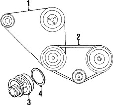 Foto de Empacadura de la bomba de agua del motor Original para Daewoo Lanos 1999 2000 2001 2002 Marca DAEWOO Nmero de Parte 94580509