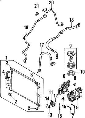 Foto de Manguera de succin Refrigerante Aire Acondicionad Original para Daewoo Lanos 1999 2000 2001 2002 Marca DAEWOO Nmero de Parte 96391698