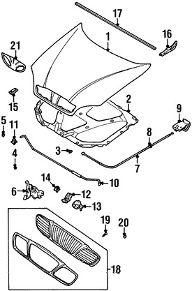 Foto de Sello del capo Original para Daewoo Lanos 1999 2000 2001 2002 Marca DAEWOO Nmero de Parte 96303226