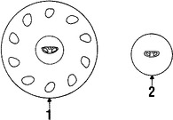 Foto de Tapon / Tapacubo / Taza de la Rueda Original para Daewoo Lanos 2000 2001 2002 Marca DAEWOO Nmero de Parte 96278995