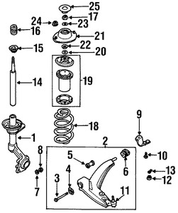 Foto de Rtula de Suspensin Original para Daewoo Lanos 1999 2000 2001 2002 Marca DAEWOO Nmero de Parte 94788122