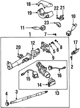 Foto de Columna de Direccin Original para Daewoo Lanos 1999 2000 2001 2002 Marca DAEWOO Nmero de Parte 96304407