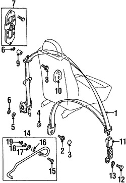 Foto de Cinturon de seguridad Regazo Hombros Original para Daewoo Lanos 2000 2001 2002 Marca DAEWOO Nmero de Parte 96342107