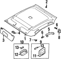 Foto de Techo Interior Original para Daewoo Lanos 1999 2000 2001 2002 Marca DAEWOO Nmero de Parte 96487616