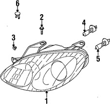 Foto de Faro Original para Daewoo Leganza 2002 Marca DAEWOO Nmero de Parte 96450122