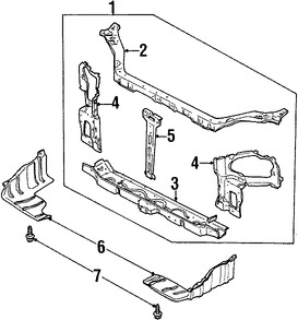 Foto de Barra sujecin soporte del radiador Original para Daewoo Leganza 1999 2000 2001 2002 Marca DAEWOO Nmero de Parte 96228103