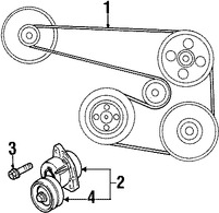 Foto de Perno de la polea del tensor de la correa Original para Daewoo Leganza Daewoo Nubira Marca DAEWOO Nmero de Parte 94500937