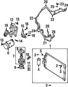 Foto de Vlvula de Alivio del Compresor Original para Daewoo Leganza 1999 2000 2001 2002 Marca DAEWOO Nmero de Parte 96408448