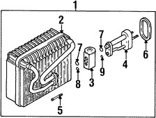 Foto de Nucleo del evaporador del aire acondicionado Original para Daewoo Leganza Daewoo Nubira Marca DAEWOO Nmero de Parte 96387208