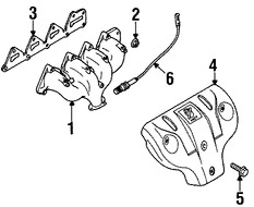 Foto de Empacadura de Mltiple de Escape Original para Daewoo Leganza Daewoo Nubira Marca DAEWOO Nmero de Parte 92063157