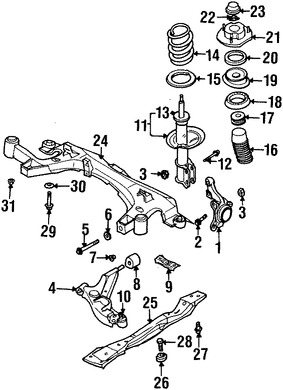 Foto de Rtula de Suspensin Original para Daewoo Leganza 1999 2000 2001 2002 Marca DAEWOO Nmero de Parte 96213119