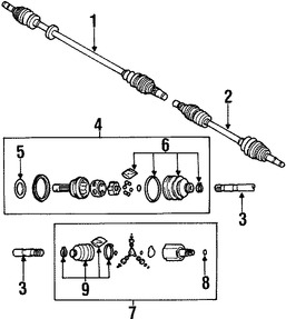 Foto de Eje propulsor Homocintica Original para Daewoo Leganza 1999 2000 2001 2002 Marca DAEWOO Nmero de Parte 510999