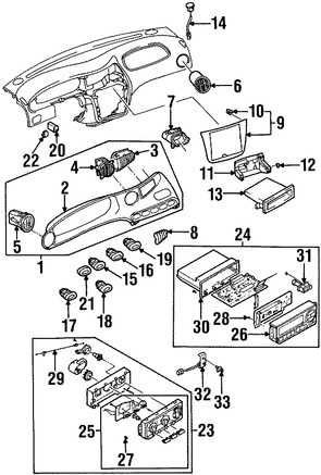 Foto de Interruptor de Luz de Emergencia Original para Daewoo Leganza 1999 2000 2001 2002 Marca DAEWOO Nmero de Parte 96206846