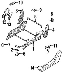 Foto de Cubierta de Riel de Asiento Original para Daewoo Leganza 1999 2000 2001 2002 Marca DAEWOO Nmero de Parte 96216547