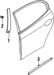 Foto de Moldura de Puerta Original para Daewoo Leganza 1999 2000 2001 2002 Marca DAEWOO Nmero de Parte 96205722