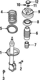 Foto de Base del Amortiguador Original para Daewoo Leganza 1999 2000 2001 2002 Marca DAEWOO Nmero de Parte 96243958