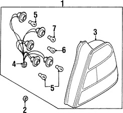 Foto de Zcalo de Luz Trasera Original para Daewoo Leganza 1999 2000 2001 2002 Marca DAEWOO Nmero de Parte 96283953