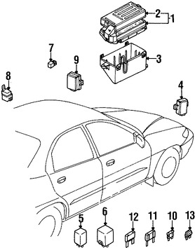 Foto de Interruptor de Circuito Original para Daewoo Nubira Daewoo Leganza Marca DAEWOO Nmero de Parte 96235020