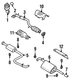 Foto de Convertidor Cataltico Original para Daewoo Nubira 2000 2001 2002 Marca DAEWOO Nmero de Parte 96270578