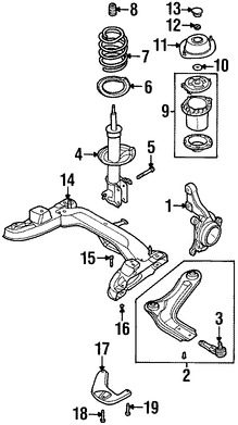 Foto de Base del Amortiguador Original para Daewoo Nubira 2000 2001 2002 1999 Marca DAEWOO Nmero de Parte 96312156