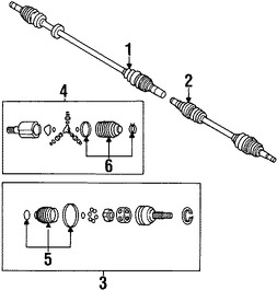 Foto de Eje de Homocintica Original para Daewoo Nubira 2000 2001 2002 Marca DAEWOO Nmero de Parte 96481006