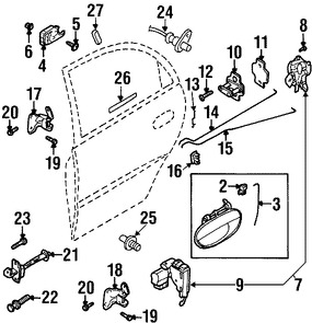 Foto de Manija exterior de puerta Original para Daewoo Nubira 2000 2001 2002 1999 Marca DAEWOO Nmero de Parte 96308034