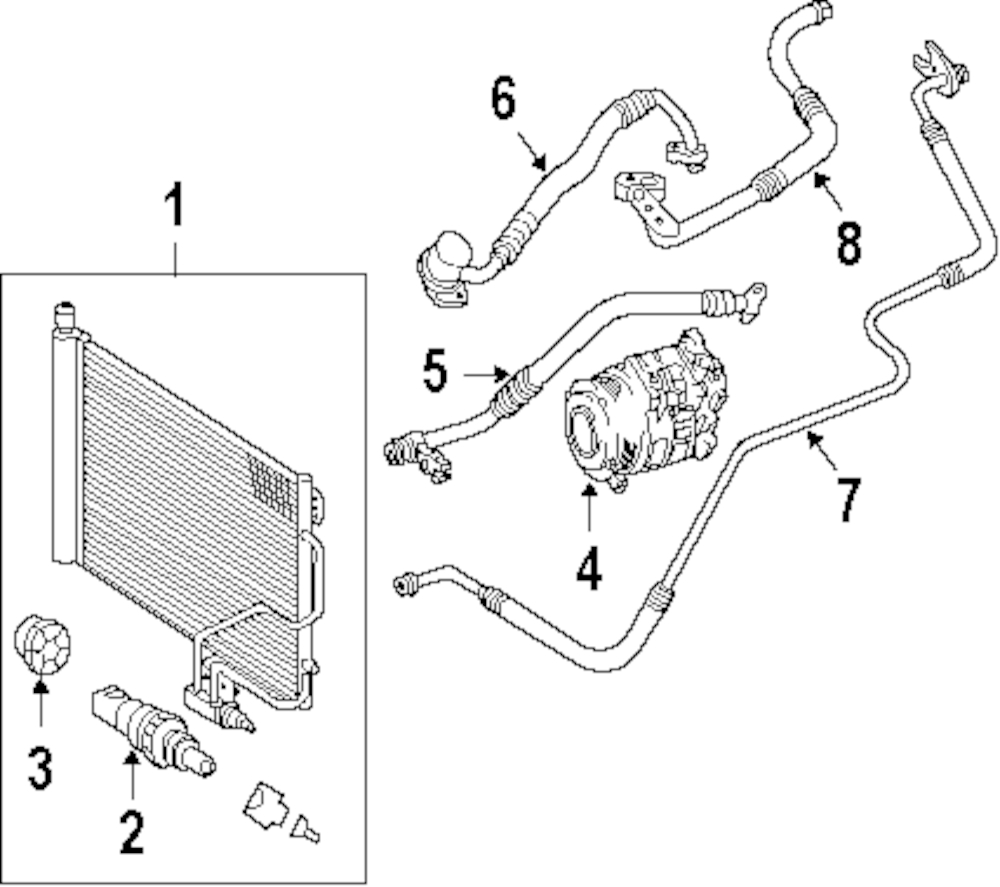 Foto de Manguera Descarga Refrigerante Aire Acondicionado para Mercedes-Benz CLK500 2005 Marca MERCEDES OEM Nmero de Parte 1132301756