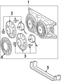 Foto de Motor de Ventilador de Condensador Aire Acondicionado Original para Mercedes-Benz ML320 Mercedes-Benz ML350 Mercedes-Benz ML430 Mercedes-Benz ML500 Mercedes-Benz ML55 AMG Marca MERCEDES BENZ Parte #1635400288