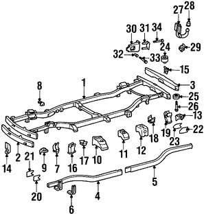 Foto de Barra de impacto de parachoque Original para Mercedes-Benz ML320 Mercedes-Benz ML430 Mercedes-Benz ML55 AMG Marca MERCEDES BENZ Nmero de Parte 1633100122