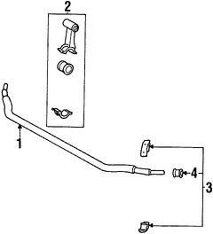 Foto de Barra Estabilizadora de Suspensin Original para Mercedes-Benz ML320 Mercedes-Benz ML430 Mercedes-Benz ML55 AMG Marca MERCEDES BENZ Nmero de Parte 1633230465