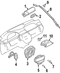 Foto de Mdulo de control del Air Bag Original para Mercedes-Benz ML320 Mercedes-Benz ML430 Mercedes-Benz ML55 AMG Marca MERCEDES BENZ Nmero de Parte 1635421318