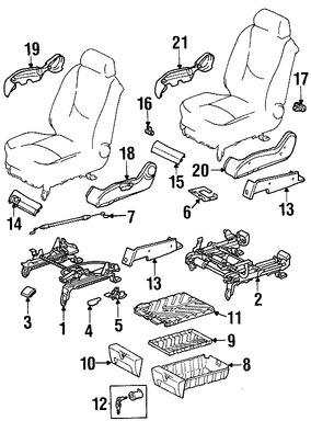 Foto de Panel lateral de Asiento Original para Mercedes-Benz ML320 Mercedes-Benz ML350 Mercedes-Benz ML430 Mercedes-Benz ML500 Mercedes-Benz ML55 AMG Marca MERCEDES BENZ Parte #16391942207211