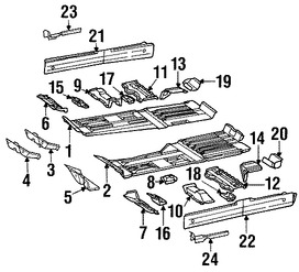 Foto de Refuerzo de Pilar A de Carroceria Original para Mercedes-Benz ML320 Mercedes-Benz ML350 Mercedes-Benz ML430 Mercedes-Benz ML500 Mercedes-Benz ML55 AMG Marca MERCEDES BENZ Parte #1636100125