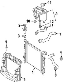 Foto de Deflector de aire soporte de radiador Original para Mercedes-Benz Marca MERCEDES BENZ Nmero de Parte 2035053630