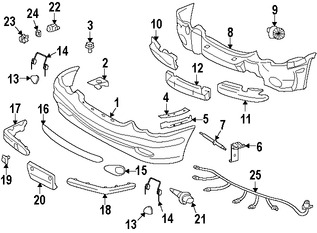 Foto de Soporte de cubierta de parachoques Original para Mercedes-Benz Marca MERCEDES BENZ Nmero de Parte 2038801214