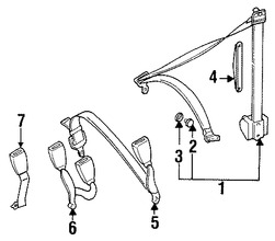 Foto de Receptaculo del Cinturon de Seguridad Original para Mercedes-Benz C230 Mercedes-Benz C320 Mercedes-Benz C240 Mercedes-Benz C32 AMG Marca MERCEDES BENZ Parte #20386020699C94