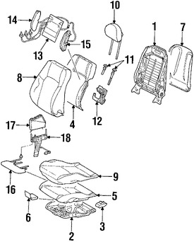 Foto de Bastidor de Asiento Original para Mercedes-Benz Marca MERCEDES BENZ Nmero de Parte 0009102322