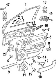 Foto de Protector contra Intemperie Cristal de Puerta Original para Mercedes-Benz Marca MERCEDES BENZ Nmero de Parte 2037251465