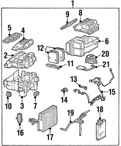 Foto de Radiador del calentador Original para Mercedes-Benz Marca MERCEDES BENZ Nmero de Parte 2038300161