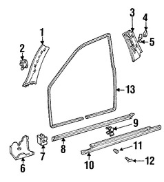 Foto de Clip de Panel de Moldura Pilar A Original para Mercedes-Benz Marca MERCEDES BENZ Nmero de Parte 0119886478