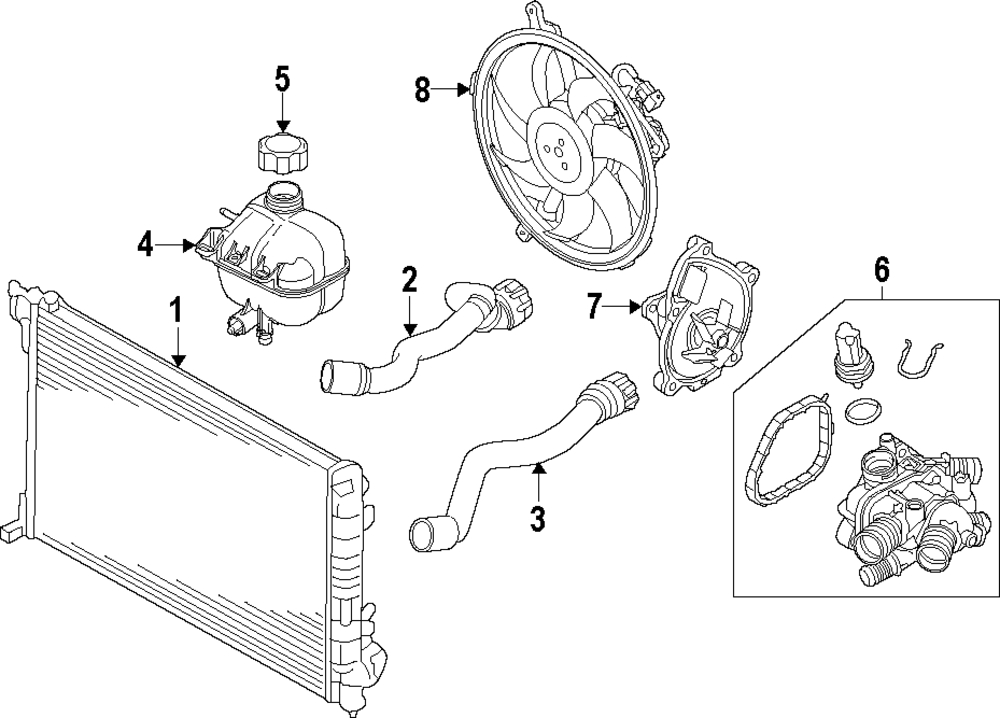 Foto de Kit de Termostato de Refrigerante del Motor  para Mini Cooper Cooper 2013 Marca MINI OEM Nmero de Parte 11 53 7 647 751