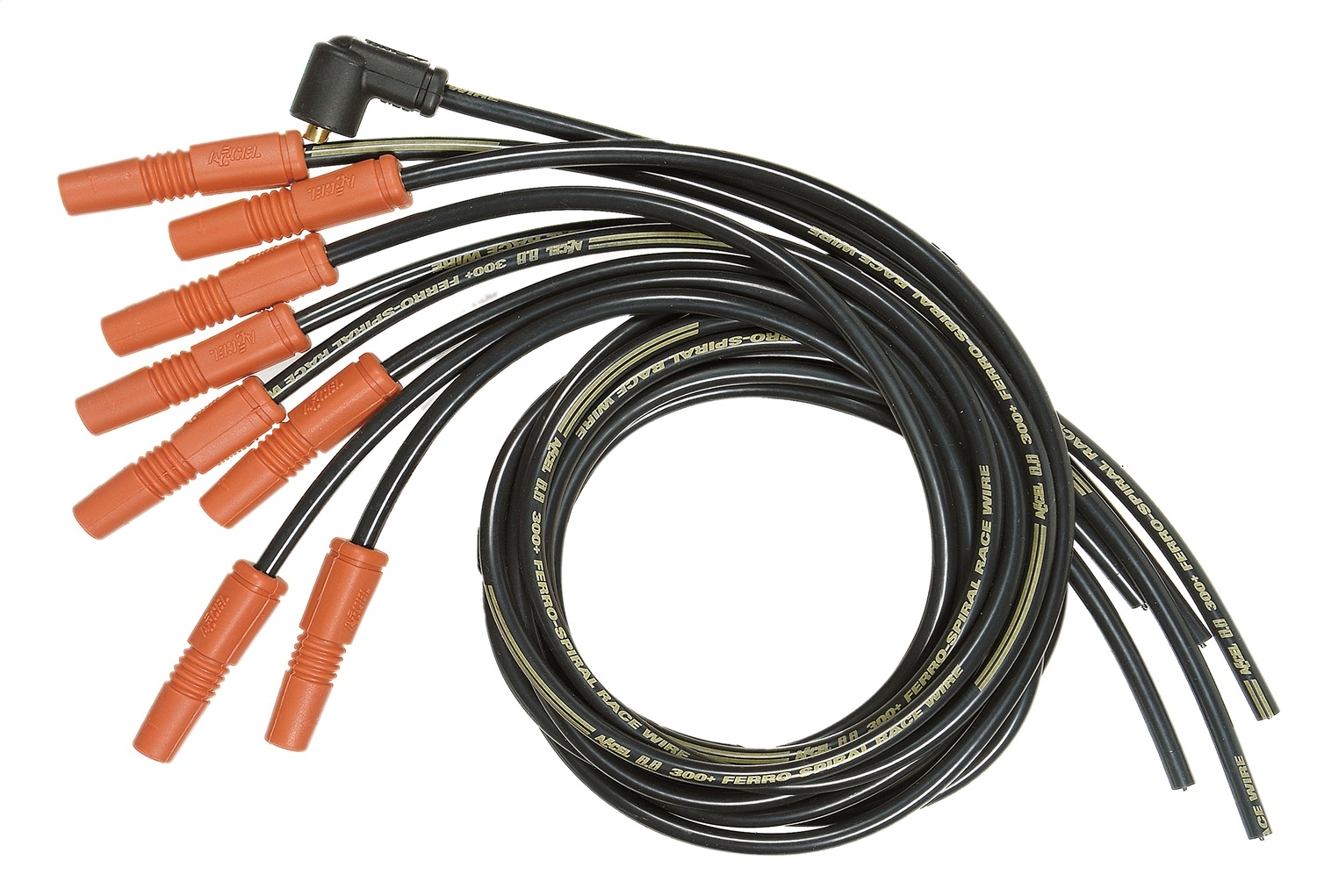 Foto de Juego de cables de buja Universal Fit 300+ Race para Dodge Charger Dodge Dart Dodge D250 Chevrolet Camaro Chevrolet Biscayne GMC V3500 Oldsmobile Cutlass Calais Lincoln Continental Marca ACCEL Parte #7040