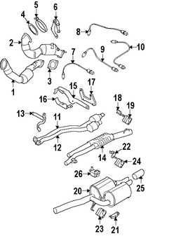 Foto de Tubo del escape Original para BMW Marca BMW Nmero de Parte 18307536038