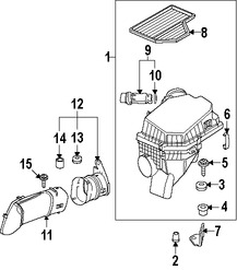 Foto de Perno de Empacadura de Carcasa de Filtro de Aire Original para BMW Marca BMW Nmero de Parte 07147072901