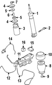 Foto de Resorte Aire Suspension Original para BMW 530xi 2006 2007 BMW 535xi 2008 BMW 535i xDrive 2009 2010 Marca BMW Nmero de Parte 37126765602