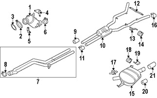 Foto de Tubo de Escape Intermedio Original para BMW Marca BMW Nmero de Parte 18307631309