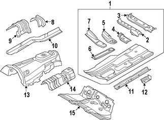 Foto de Bandeja de Piso Original para BMW Marca BMW Nmero de Parte 41117354832