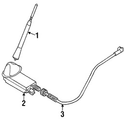 Foto de Base de Antena de Radio Original para BMW Z3 1999 2000 Marca BMW Nmero de Parte 65218401358