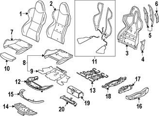 Foto de Almohadilla Calentadora de Asiento Original para BMW Z4 2006 2007 2008 Marca BMW Nmero de Parte 52107895856